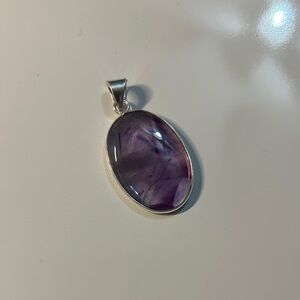 Elegant Purple Pendant Necklace amethyst